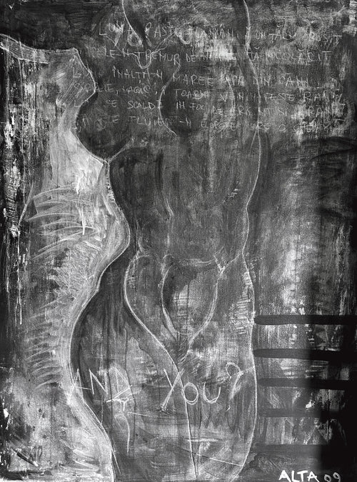 Night Walk by Alta Mihartescu, acrylic on canvas, 2025